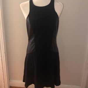 Express Black Two Tone faux Leather Dress size 10